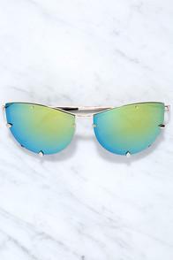 Spitfire Sunglasses Spitfire Shark Tooth Gold And Green Mirrored Sunglasses