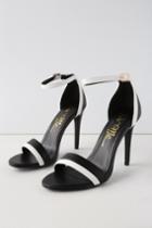 Machi Anabel Black Ankle Strap Heels | Lulus