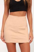Free People Moderm Femme Blush Denim Mini Skirt | Lulus