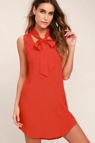 Lucy Love Start Fresh Red Shift Dress