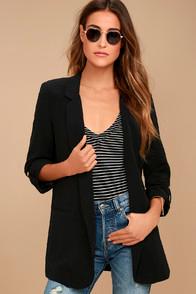 Lulus Put Together Black Blazer
