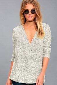 Rd Style Cozy Dreams Grey Wrap Sweater