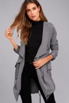 Ppla | Cedar Dusty Purple Hooded Oversized Jacket | Size Large | 100% Rayon | Lulus