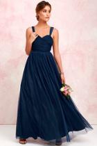 Lulus Sunday Kind Of Love Navy Blue Tulle Gown
