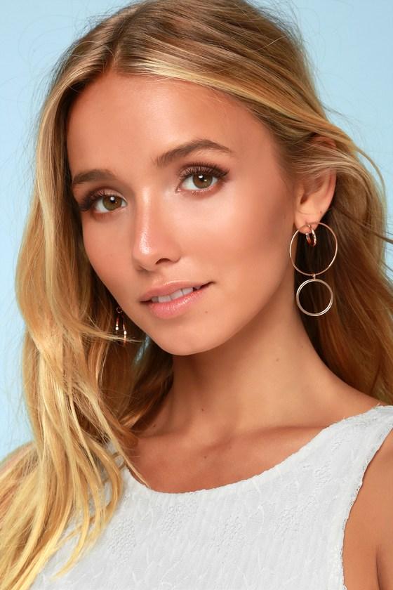 Elton Rose Gold Hoop Earrings | Lulus