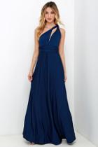 Lulus Always Stunning Convertible Navy Blue Maxi Dress