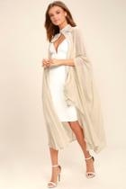 New Friends Colony Indira Beige Beaded Cape