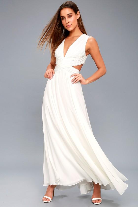 vivid imagination cutout maxi dress