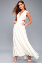 Vivid Imagination White Cutout Maxi Dress | Lulus