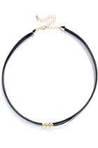 Lulus Common Ground Black And Gold Choker Necklace