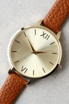 Lulus Eon And On Gold And Brown Watch