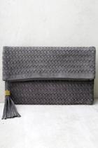 Lulus Leave It To Me Grey Clutch