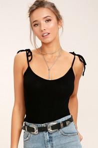 Lulus Chasing The Rhythm Black Crop Top