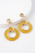 Bright Light Gold Glitter Earrings | Lulus