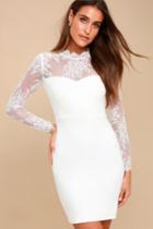 Tuscany Sunset White Lace Bodycon Dress | Lulus