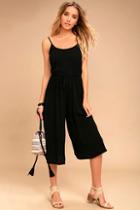 Black Swan Sage Black Midi Jumpsuit