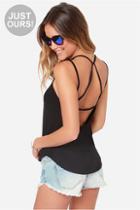 Lulus Exclusive What's Strap-pening? Black Tank Top