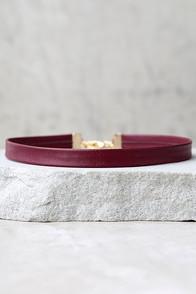 Lulus Marceline Burgundy Choker Necklace