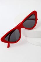 Feeling Fierce Red Cat-eye Sunglasses | Lulus