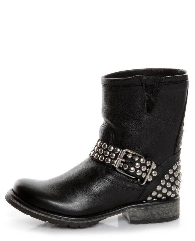 Steve Madden Fraankie Black Studded Ankle Boots
