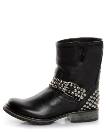 Steve Madden Fraankie Black Studded Ankle Boots