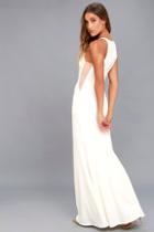 Lulus Romanticism White Maxi Dress