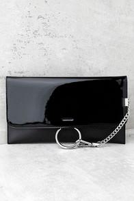 Lulus Easy Elegance Black Patent Clutch