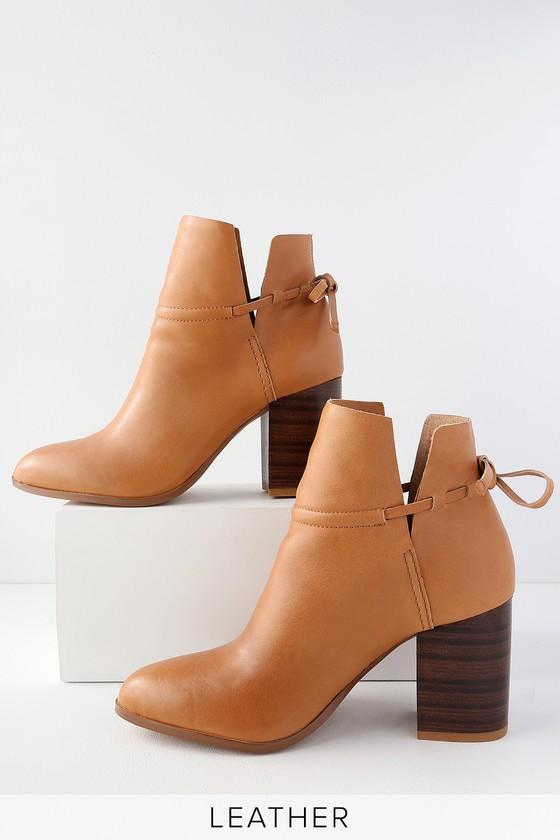 Kelsi Dagger Welsey Sienna Leather Ankle Booties | Lulus