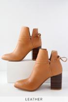 Kelsi Dagger Welsey Sienna Leather Ankle Booties | Lulus
