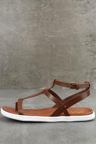 Mia Mia Eryn Cognac Flat Sandals