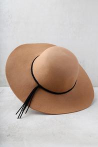 Lulus Dear Dreamer Light Brown Floppy Wool Hat