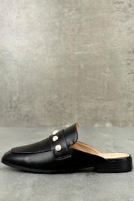 Soda Winona Black Pearl Loafer Slides