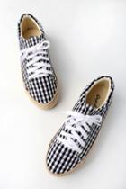 Qupid Ambar Black And White Gingham Espadrille Sneakers | Lulus