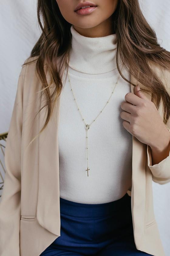 Stellan Gold Drop Necklace | Lulus
