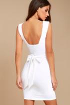 Lulus Glam Affair White Bodycon Dress