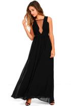 Lulus Dazzling Decadence Black Maxi Dress