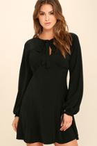 Do & Be Glorious Glam Black Long Sleeve Dress