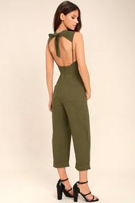 Somedays Lovin' Little Lake Olive Green Jumpsuit