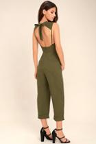 Somedays Lovin' Little Lake Olive Green Jumpsuit