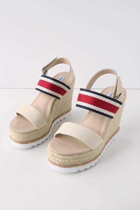 Steve Madden Verdes White Multi Espadrille Wedges | Lulus