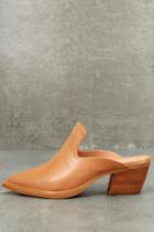 Sbicca | Mulah Tan Leather Pointed Toe Mules | Size 9 | Brown | Lulus
