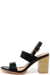 Liliana Divino Black High Heel Sandals