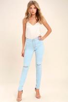 American Bazi Practice Makes Perfect Light Wash High-waisted Skinny Jeans