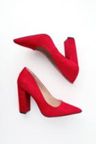 Qupid Ridley Red Suede Pumps | Lulus