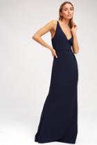 Melora Navy Blue Sleeveless Maxi Dress | Lulus