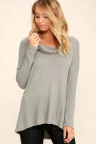 Black Swan Lena Grey Long Sleeve Top