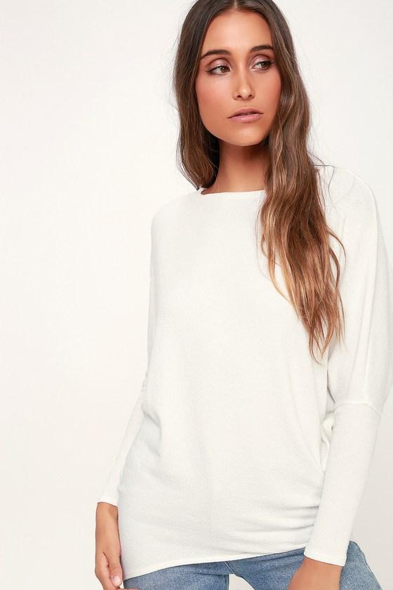 Verla Ivory Dolman Sleeve Sweater Top | Lulus