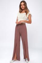 Lucy Love On The Daily Mauve Wide-leg Pants | Lulus