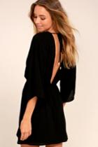 Lulus | City Walk Black Dress | Size X-small | 100% Rayon