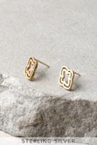 Lulus Wise Words Gold Earrings